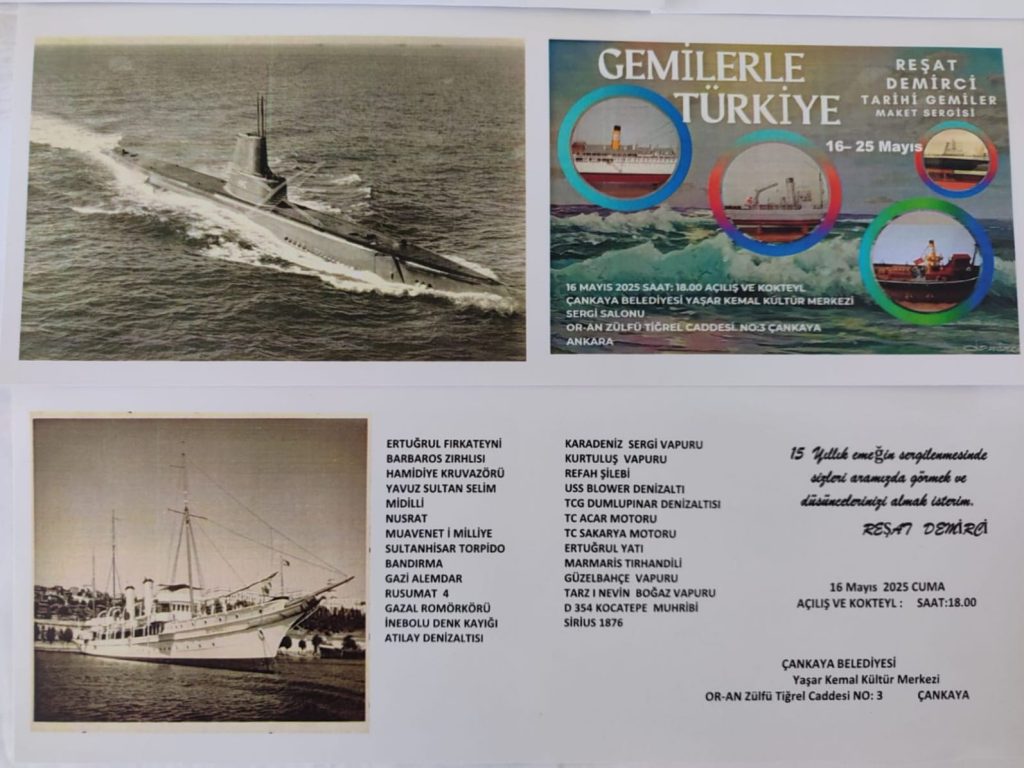 resat-demirci-1024x768 YÖNETİM KURULU ÜYEMİZ SAYIN REŞAT DEMİRCİ'DEN "GEMİLERLE TÜRKİYE" TARİHİ GEMİLER MAKET SERGİSİ